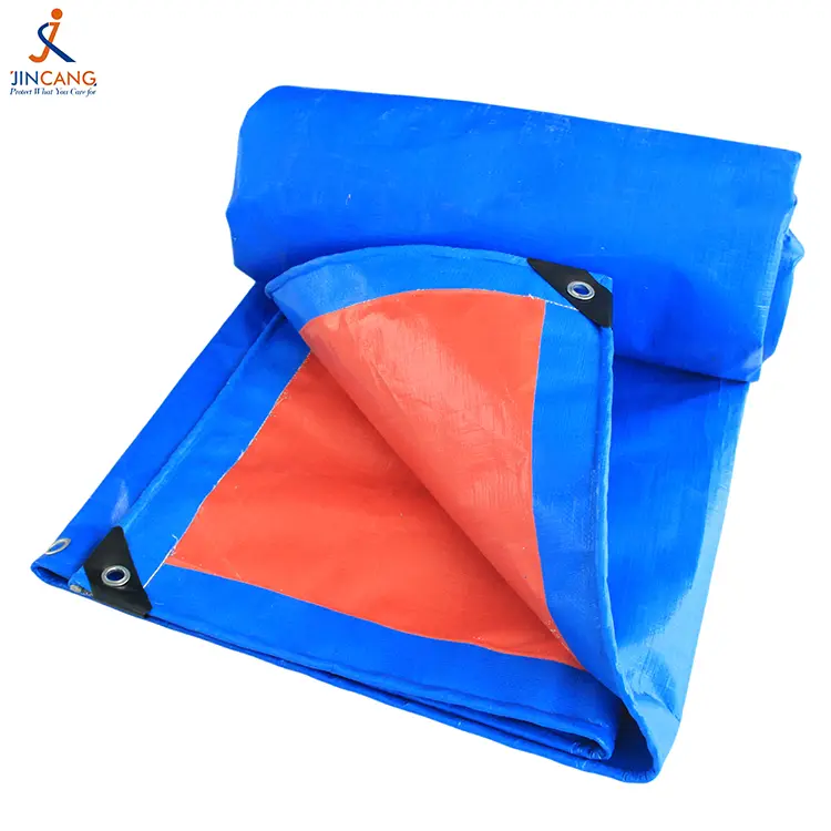 180 گرم آبی نارنجی PE Tarpaulin