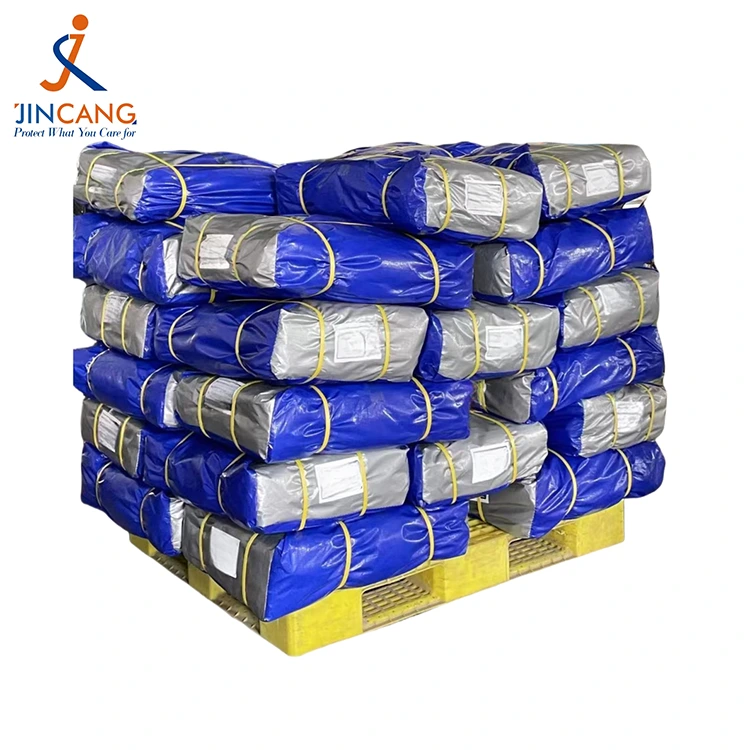 180 گرم آبی تیره نقره ای PE Tarpaulin