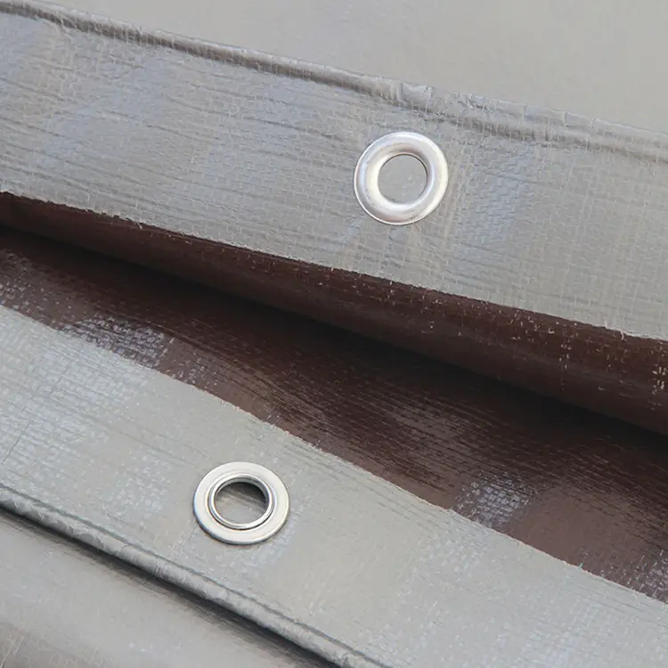 220 گرم نقره ای قهوه ای PE Tarpaulin