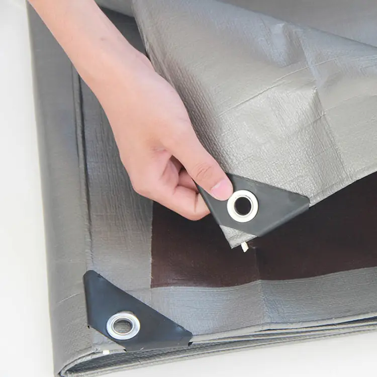 220 گرم نقره ای قهوه ای PE Tarpaulin