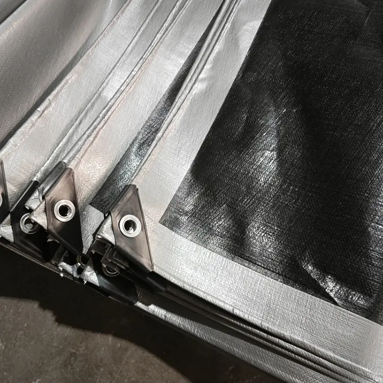 نقره سیاه 240 باکره PE Tarpaulin