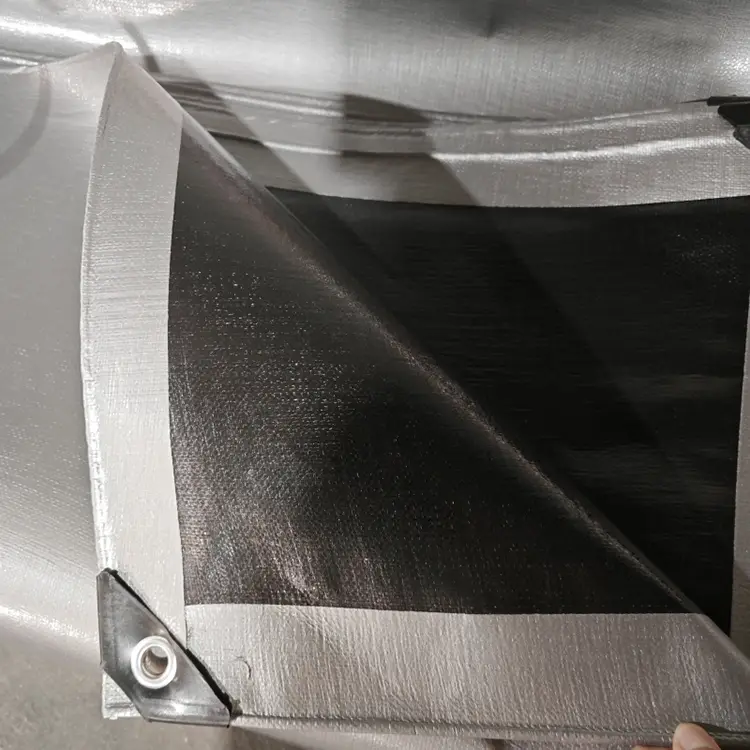 نقره سیاه 240 باکره PE Tarpaulin