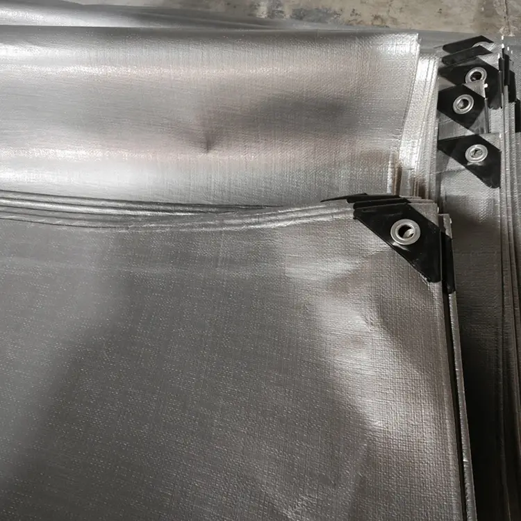نقره سیاه 240 باکره PE Tarpaulin
