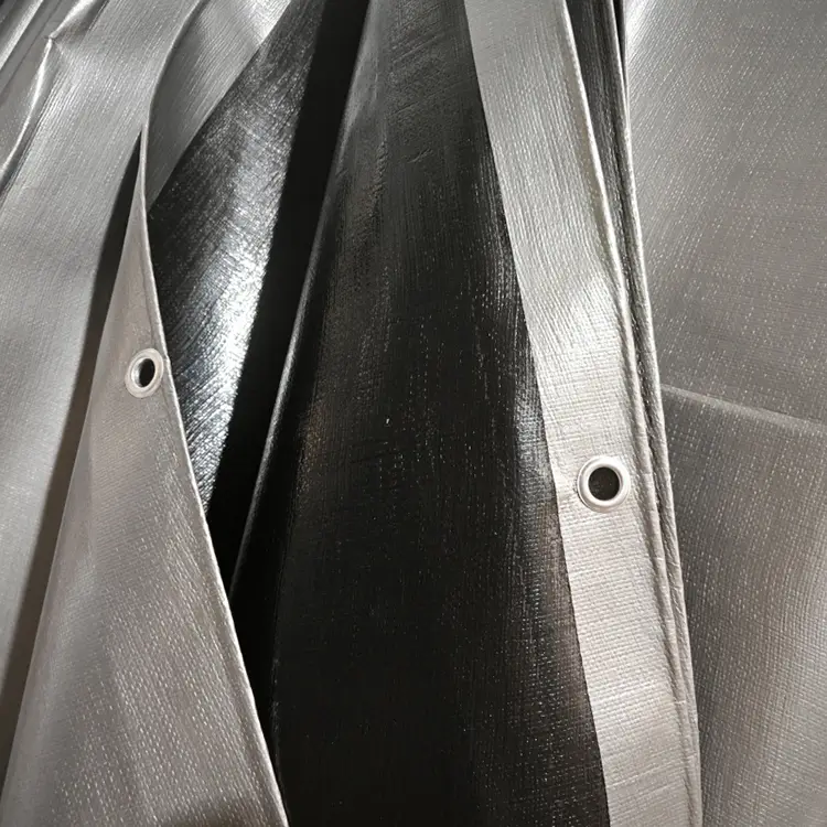 نقره سیاه 240 باکره PE Tarpaulin